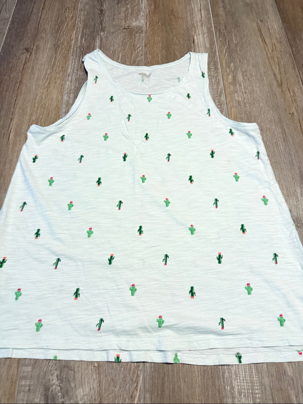 Old Navy Tank Top with Green Cactus Print